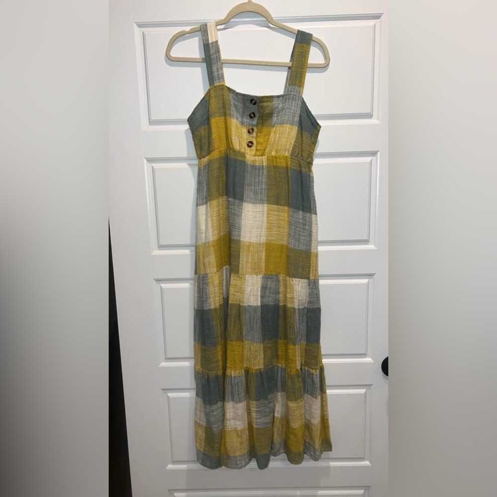 Easel Plaid Sleeveless Maxi Dress
